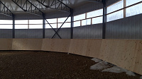 Бочка для лошадей диаметром 20м<br />
фундамент буронабивные сваи<br />
утеплитель базальтовый 100 и 150мм<br />
окна поликарбонат