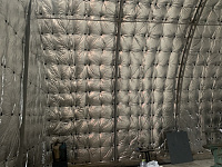 Арочный ангар в г  Наро-Фоминск 15-30 с утеплен базальтовым фольгированным утеплителем, полы и ростверк - бетонная стяжка.